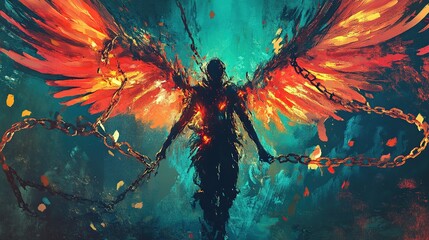 Angel with Wings and Chains
