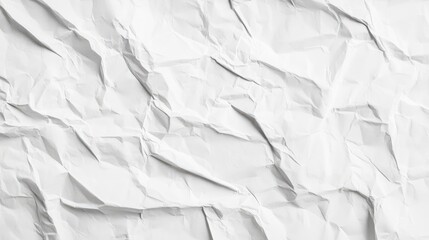 Fototapeta premium Crumpled White Paper Texture Background
