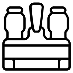 Drink Crate Line Icon
