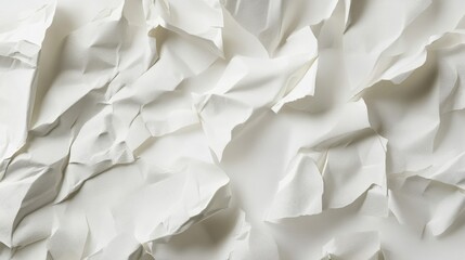 Obraz premium Textured White Crumpled Paper Background
