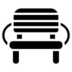 Stripe Bench Solid Icon