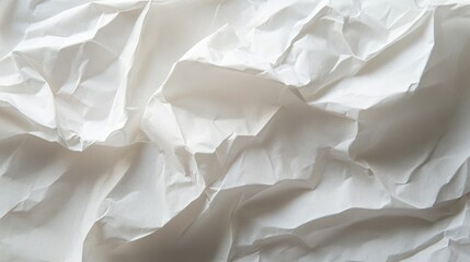 Obraz premium Crumpled White Paper Texture for Creative Use