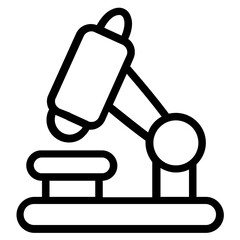 Microscope Line Icon