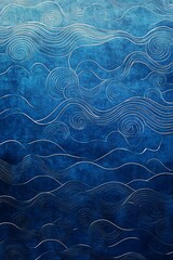 Fototapeta premium abstract blue wave background with elegant swirl and flowing line patterns, perfect for web banner poster backdrop or calming wallpapers