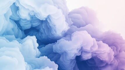Fototapeta premium Abstract Blue and Purple Swirling Cloudscape Background - Digital Art.