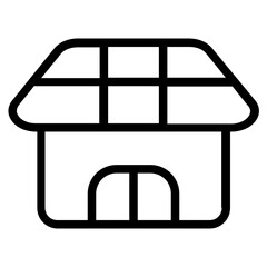 Solar Panel Line Icon