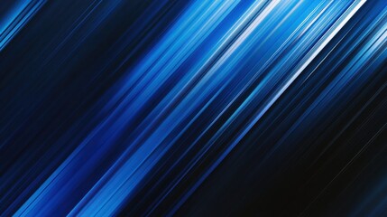 Abstract Blue and Black Diagonal Lines Background - Modern, Geometric Design