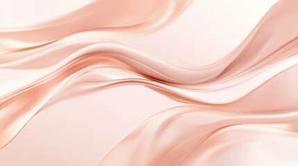 Abstract Smooth Flowing Pink and White Liquid Wave Texture Background.