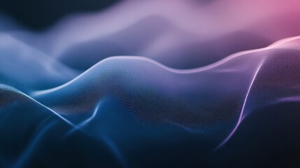 Abstract Blue and Pink Wavy Texture Background with Glowing Dots