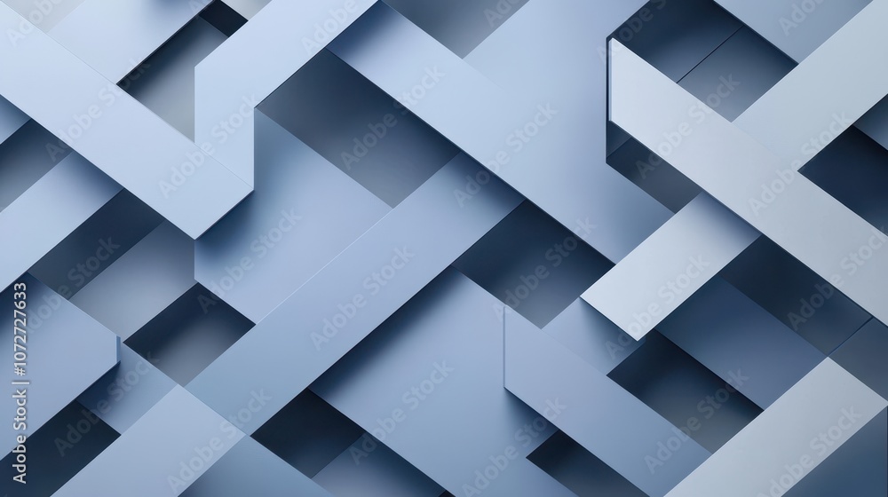 Poster abstract geometric pattern with gray and blue rectangular shapes, modern design for background and w