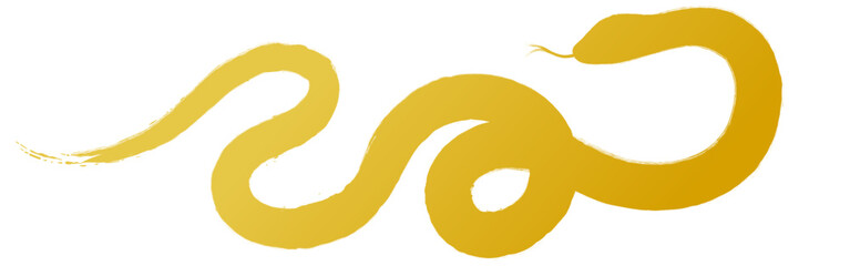 Golden snake pattern in brush style