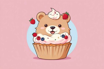 cupcake with pink ribbon