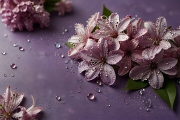 water drops on pink flowers