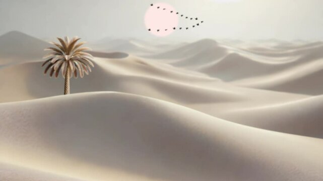 Arabian Desert at the time of sun rise.