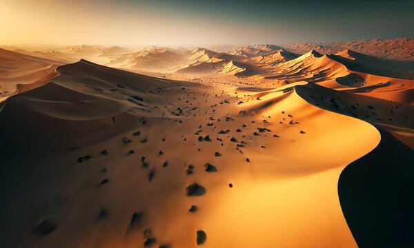sunrise in the desert
