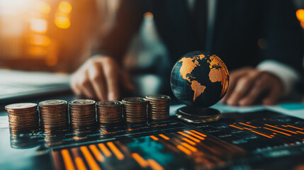 Financial charts show a significant increase in profits in the stock market. This is driven by higher interest rates and continued growth. In the innovation world of financial investment, finance