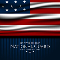 United States National Guard Birthday December 13 Background Vector Illustration