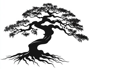 Obraz premium Bonsai Tree Silhouette