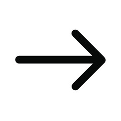 Simple black right arrow icon, Minimalist black arrow pointing to the right, commonly used as a navigation or direction symbol in user interfaces.
