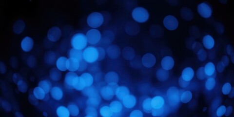 Magic night dark blue frame with sparkling glitter bokeh and light art, light art, frame