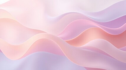 Soft flowing waves of pastel colors creating a tranquil and abstract background, design, serene, motion