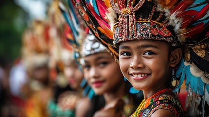 Fototapeta premium Young Girl in Traditional Headwear