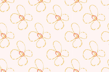 Flowers Seamless Pattern Design for Fabric With Simple Pretty, Little Floral Liberty Seamless Texture Background. Spring, Summer Romantic Blossom Flower Garden Seamless Pattern for Your Designs