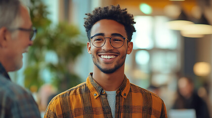 Obraz premium A man with glasses