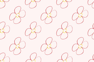 Spring Flower Pattern With Simple Pretty, Little Floral Liberty Seamless Texture Background. Spring, Summer Romantic Blossom Flower Garden Seamless Pattern for Your Designs