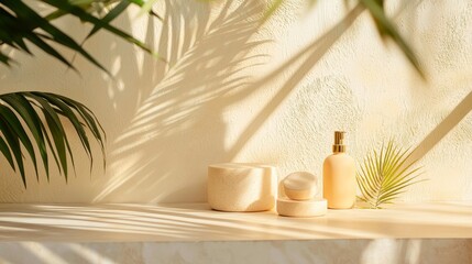 Natural Skincare Products with Tropical Shadows