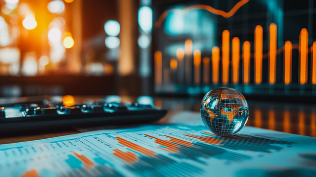 Financial charts show a significant increase in profits in the stock market. This is driven by higher interest rates and continued growth. In the innovation world of financial investment, finance