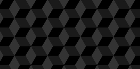 Vector dark black geometric wave grid isometric square cube hexagon surface texture design. minimal black cubies block and mete glossy thin smooth structure isometric grid banner and wallpaper.