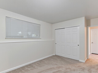Modern residential empty bedroom interior