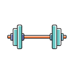 Colorful adjustable dumbbell illustration,  representing fitness, strength training, and exercise equipment.