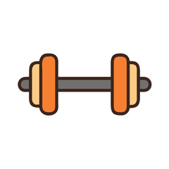 Colorful adjustable dumbbell illustration,  representing fitness, strength training, and exercise equipment.