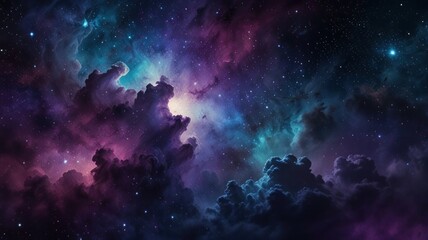 Galaxy space background with stars and mystical cosmic look