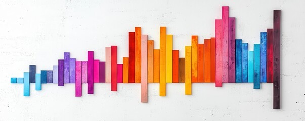 Obraz premium Artistic view of a bar graph showing the impact of equity on loan approval rates for property loans, Equity and approval rate graph, Analytical and informative
