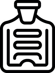 Hot water bottle warming, providing comfort and pain relief during cold winter days