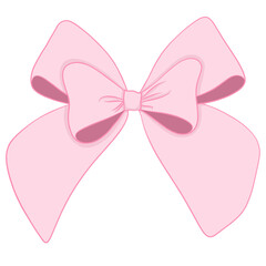 cute coquette Ribbon pink aesthetic illustration 