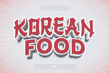 Korean Food Editable Text Effect