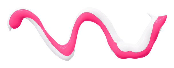 pink watercolor drop zigzag isolated on transparent background