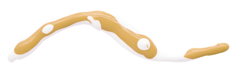 Light brown watercolor drop zigzag isolated on transparent background