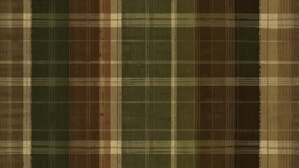 Obraz premium Muted plaid pattern background in earthy tones and rustic feel