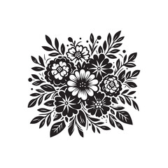 Fototapeta premium black and white flower