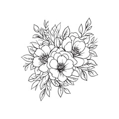 black and white flowers