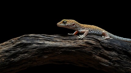 Fototapeta premium Leopard Gecko on Driftwood