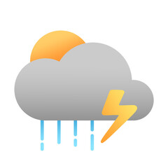 Cute gradient weather illustration 