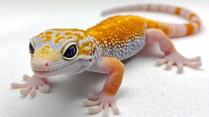 Leopard Gecko with Orange and White Pattern