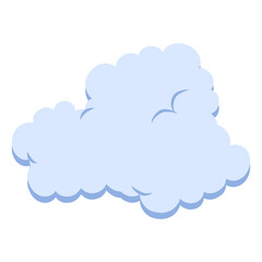 cute flat cloud illustration