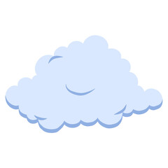 cute flat cloud illustration